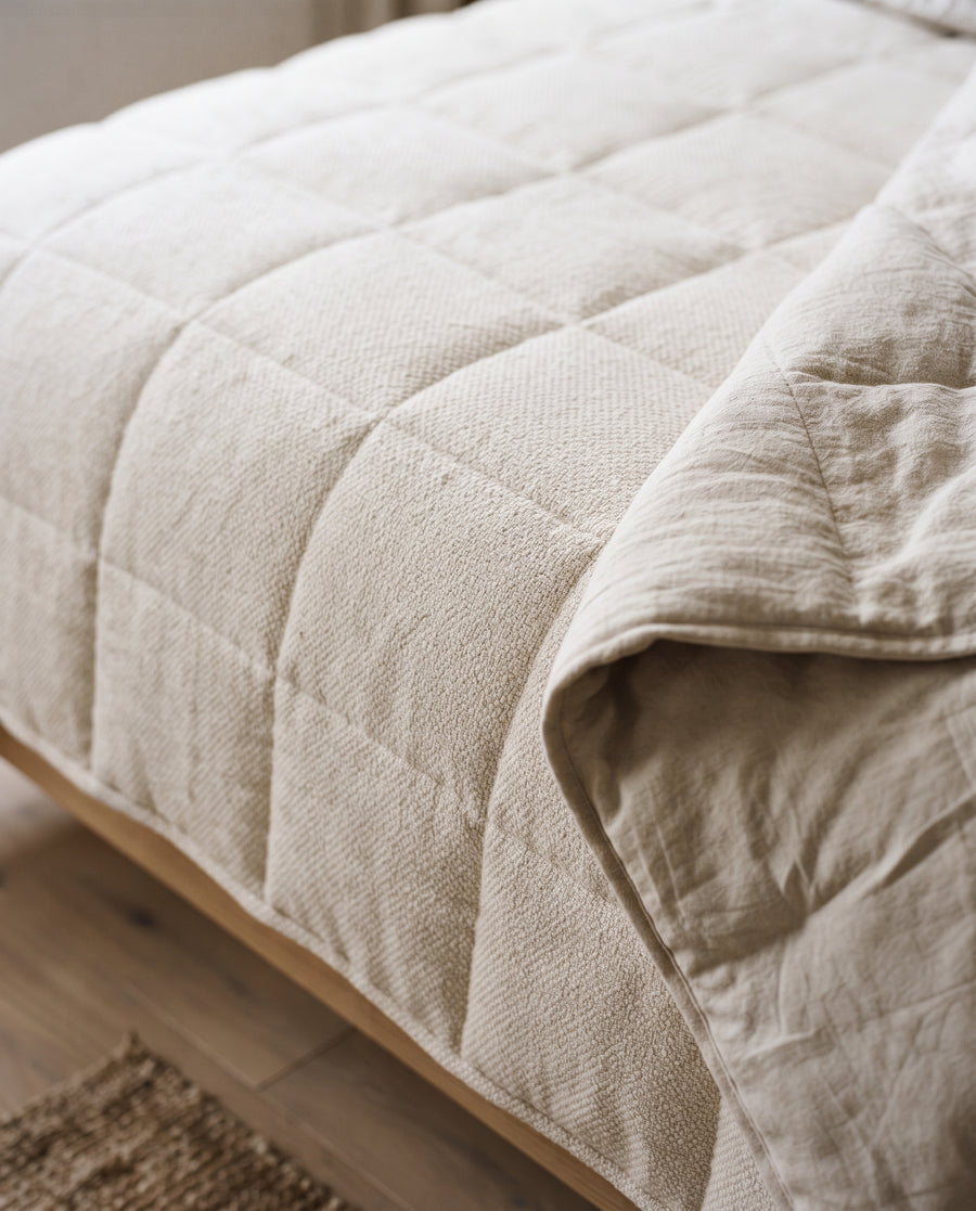 Ganzjahresdecke ‘Fjell’, 1.100 g Schafschurwolle, Bezug Baumwollsatin, Ansicht 2